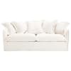 Sofa 3-/4-Sitzer aus Leinen, weiß Barcelone